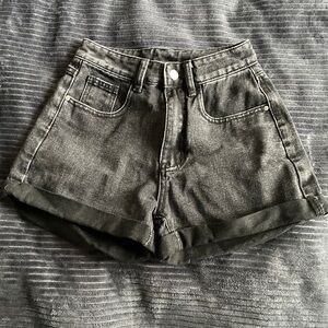Classic Black Denim Women's Shorts